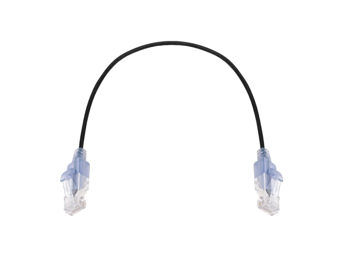 Monoprice Cat6A Ethernet Patch Cable - 1 Feet - Black | Network Internet Cord - RJ45, 550Mhz, UTP, Pure Bare Copper Wire, 10G, 30AWG, 10-Pack - SlimRun Series