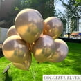 thumbnail image 3 of Chrome Metallic Champagne Balloons 12 Inch 50 Pack KIRIKOU Latex Balloons for Birthday Wedding Anniversary Baby Shower Graduation Christmas Party Decoration Helium Balloons, 3 of 5