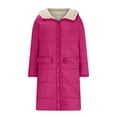 thumbnail image 4 of Veste Réversible, Manteau Long d'Hiver pour Femmes, Matelassé, Poches Zippées, Chaud, Élégant, Polyvalent, 4 of 8