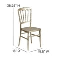 thumbnail image 4 of Flash Furniture Hercules Series Adult Size Resin Stacking Napoleon Chiavari Chair, Gold, 4 of 11
