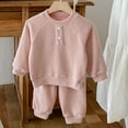 thumbnail image 4 of Tiijoy Boys Outfits Solid Casual Ribbed Sweatshirt and Pants Set, Sizes 9-12M, 4 of 8