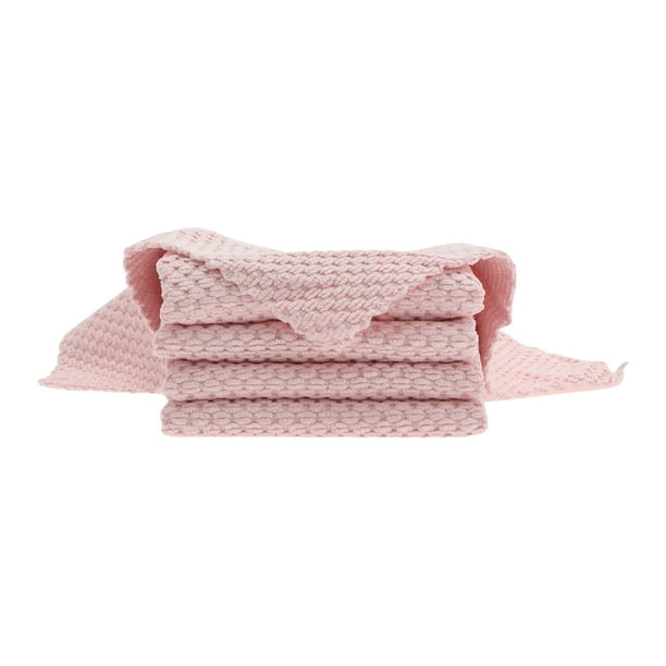 5 Piezas de Toallas de Mano de Cocina, Paños de Cocina Reutilizables para Cocinas 9.84"x9.84" Rosa