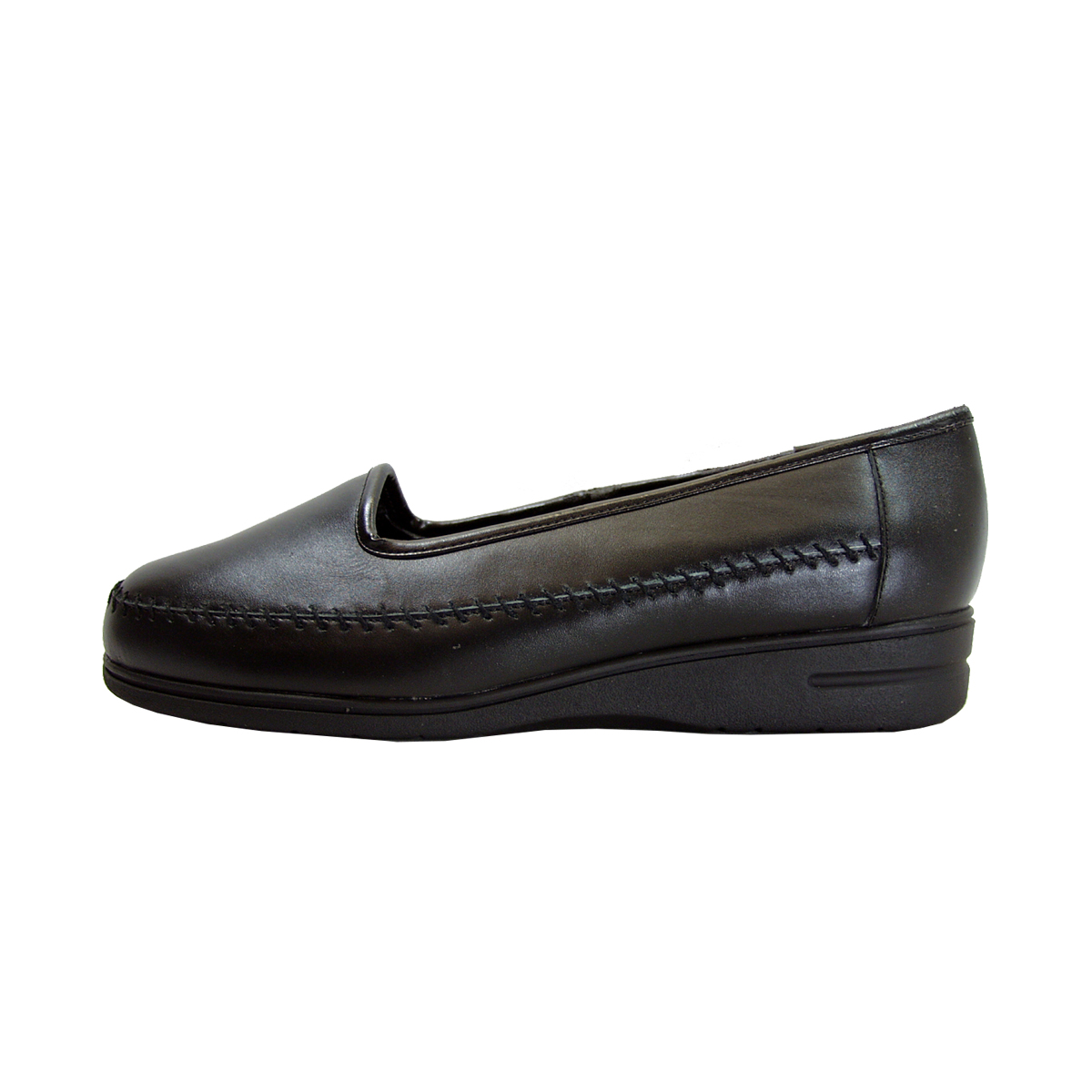 womens wide width leather loafers