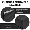 thumbnail image 3 of Sofá Cama Portátil Onof  SCI-NEG Plegable 2 en 1 Matrimonial Color Negro, 3 of 4