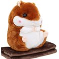 thumbnail image 2 of Almohada de Hámster de Peluche Adepaton con Manta de Lana MZQ-0476-1, 2 of 8