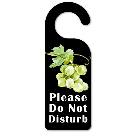 Do Not Disturb Door Knob Hanger Sign - Green Grape Painting