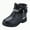Black&l1, variant on Girls Boys Patent Combat Work Boots Side Zipper Ankle Boots(12.5,Purple&l3)