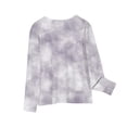 thumbnail image 5 of GigrtiJin Girls fall Tie-dye Shirts Long Sleeves Crew neck Casual Loose Blouse comfy Pullover fashion basic Tops, 5 of 6