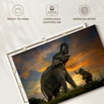 thumbnail image 6 of Elephant Stock Elephant Herd Call Wall Art - Horizontal Canvas Wall Art - Living Room Wall Decor - Animal Canvas - Brown And Black Decor - 30" x 20", 6 of 8