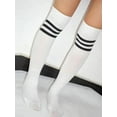 thumbnail image 2 of Striped Knee High Football Socks Soccer Hockey Sport Long Tube Stocking, 2 of 6