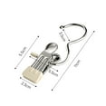 thumbnail image 2 of 5 Pack Stainless Steel Hanger Hooks for Closet,Stainless Steel Hanging Clip Hooks, Hangers Single Clip for Jeans Boots Hats Towels,Curtain Rings with Clips,Blue-5pc, 2 of 5