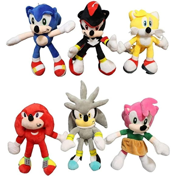 Fluffy Toy Plushie Stuffed Animals Plush Toys Anime Doll Plush Cute Toys 6pcs Toys Plushies Soft Plush Doll Knuckle Shadow Tails Toy Sonic The Hedgehog Doll Cartoon Plush Toy for Children Gift Kids