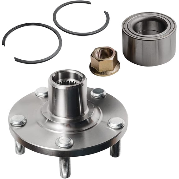 Detroit Axle - Front Wheel Bearing Hub Assembly for Nissan Altima 02-06 (3.5L V6) / Maxima 00-08, INFINITI I30 00-01/ I35 02-04 5 Lugs Hub