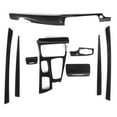 thumbnail image 2 of Strip 9pcs Carbon Fiber Car Interior Decor Trim Kit Fit for 5 Series F10/F18 LCI 10-16 without Auto Start/Stop Button RHD, 2 of 8