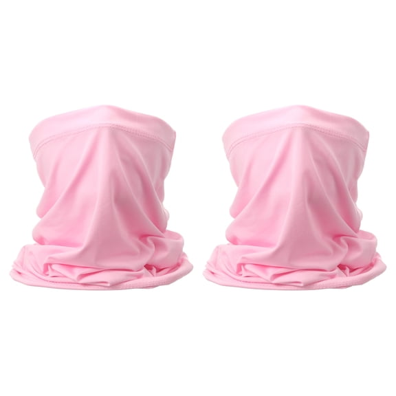 Uxcell 2pcs Summer Neck Gaiter Unisex Sun Protection Face Mask, Pink