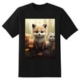 thumbnail image 2 of Plus Size Shirt for Women Black Tops for Women Short Sleeves Shirt for Women Fox T Shirt Crewneck Shirt for Women XL, 2 of 5