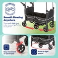 thumbnail image 5 of Kolcraft Cloud 360 Lightweight Double Baby Stroller Wagon, Black, 5 of 7
