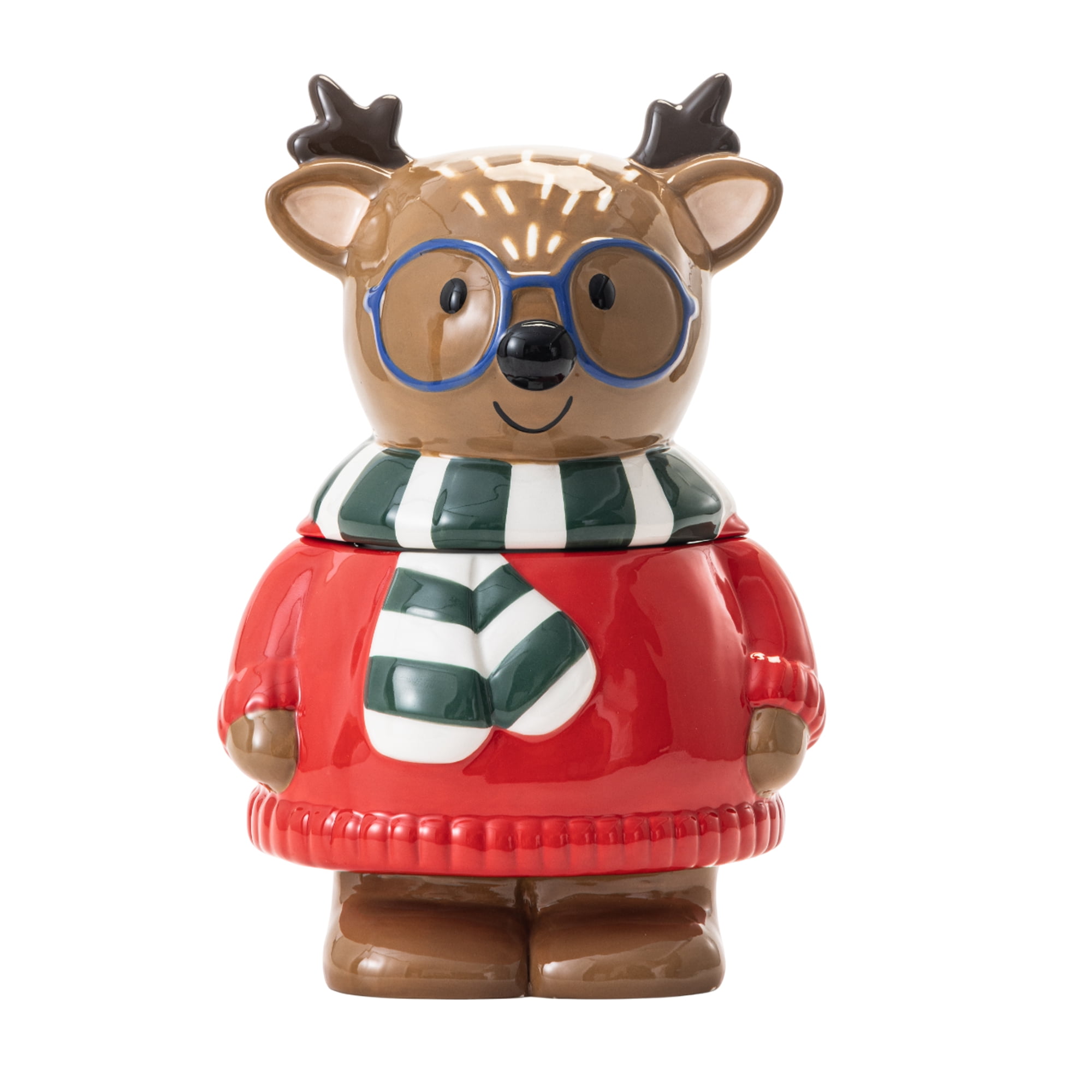 Holiday Time Figural Ceramic Cookie Jar, 35.5 oz, 1 Piece