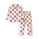 thumbnail image 1 of Fotbe Hand Drawn Strawberry Pijama de Hombre con Estampado de Manga Larga, Conjunto de 2 Piezas, Ropa de Dormir Suave y Cómoda con Bolsillos-Small, 1 of 7