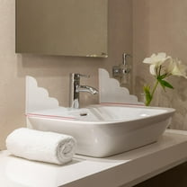 Supvox Bathroom Sink Splash Guard Waterproof Flat Acrylic 1 Pair