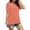 Orange, variant on U Neck T Shirts for Women 2026 Summer Casual Button up Short Sleeve Tops Slim Trendy Going out Shirtss