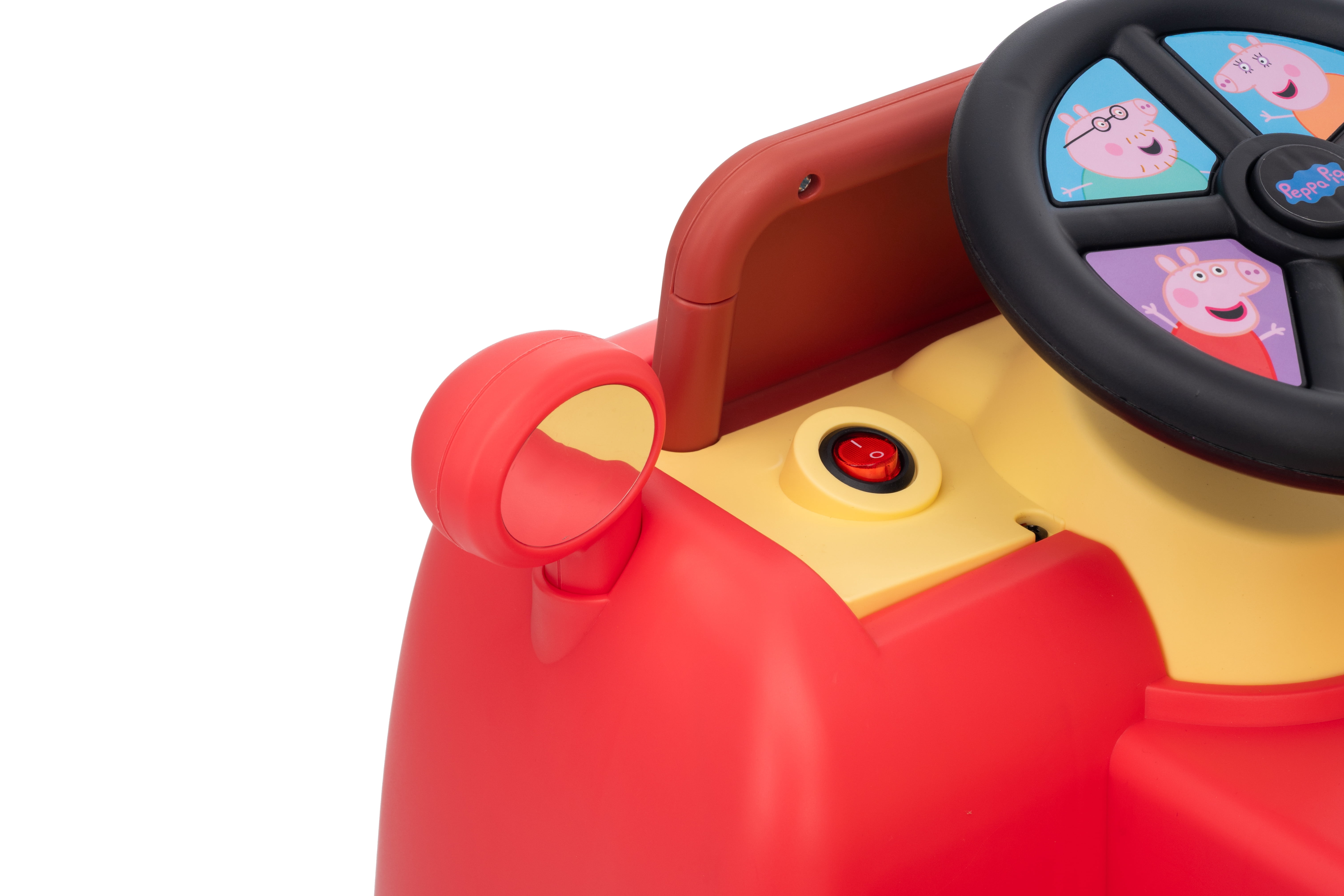 Peppa Pig 6V Electric Ride-On Car with Battery and Charger, Kids Toddler Ride-On Toy Vehicle, Red