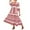 Wine, variant on Sunday Dress for Women Young Woman Dresses Women Fashion Boho Print Half Sleeve Dress V Neck Strap Loose Splice Long Dress Holiday Dress Long Summer Dresses Summer Dress Full Figure