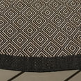 thumbnail image 4 of SAFAVIEH Beach House Grosvenor Bordered Indoor/Outdoor Area Rug, Black/Ivory, 6'7" x 6'7" Round, 4 of 9
