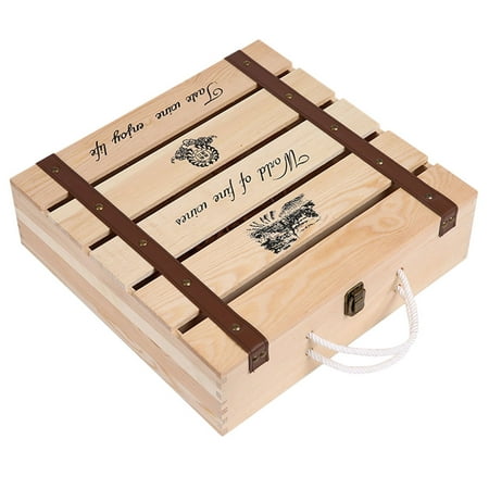 

Wood Wine Storage Box Hollow Wine Bottle Holder Wine Bottle Gift Container Package Box