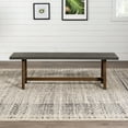 thumbnail image 2 of 60" Solid Wood Dining Bench - Grey/Brown, 2 of 4