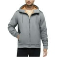 thumbnail image 6 of Men's Fleece Hoodie Winter Zip Up Sweatshirt Sherpa Lined Jacket Heavyweight Hoodies Pullover Warm Coat Hooded Outwear, 6 of 7