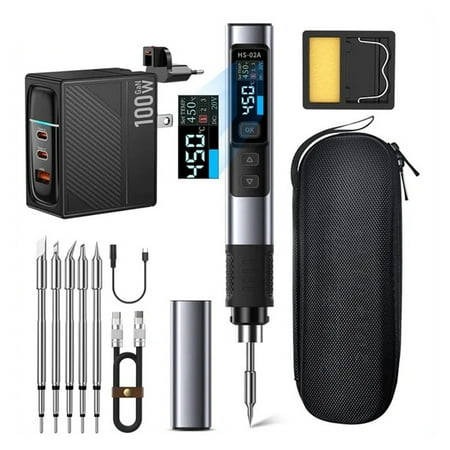 

For FNIRSI HS02A Smart Electric Soldering Iron PD 100W Constant Temperature Kits
