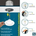 thumbnail image 6 of Sunperian 5/6 inch Recessed Lighting LED Can Light 5 Color Options 14W=90W 1100 Lumens Dimmable Wet Rated IC Rated 12-Pack, 6 of 7