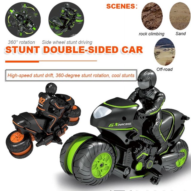 MesaSe Moto RC Télécommandée Haute Vitesse 2.4Ghz Rotation 360° Drift Cascade pour Enfants de 4 à 8 Ans