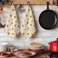 thumbnail image 6 of Yellow Flowers Kitchen Towels Set of 2, Rustic Spring Floral Elegant Pastoral Absorbent Dish Towels for Kitchen, Microfiber Hand Towel, Quick Drying Tea Towel for Cleaning Decorative Dishcloths, 6 of 7