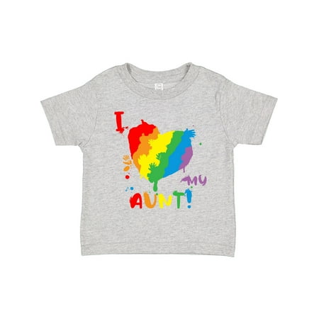 

Inktastic Pride Heart Kid Finger Paint I Love My Aunt! Gift Toddler Boy or Toddler Girl T-Shirt