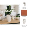 thumbnail image 5 of Decorative Terracotta Vase with Handles for Living Room Decor - Home Decor Accents for Bedroom, Entryway Table, and Office - Casual Flower Vase for Shelf or House Display - 8", White, 5 of 11