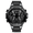 Black, variant on Alloy Dial Quartz Digital Watch Men Military Waterproof Dual Display Backlight Outdoor Sports Stopwatch