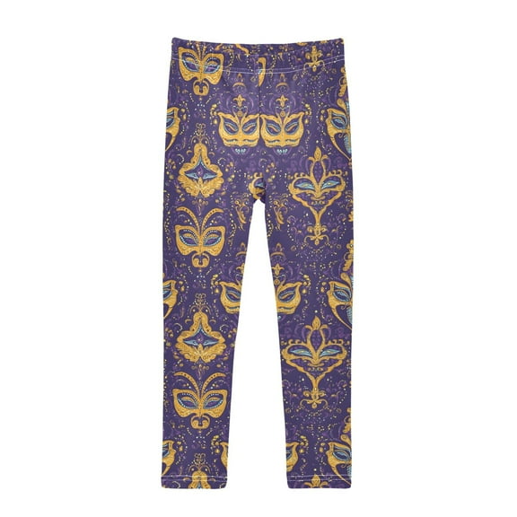 joogoo Girls' Leggings Mardi Gras Yoga Pants 6T