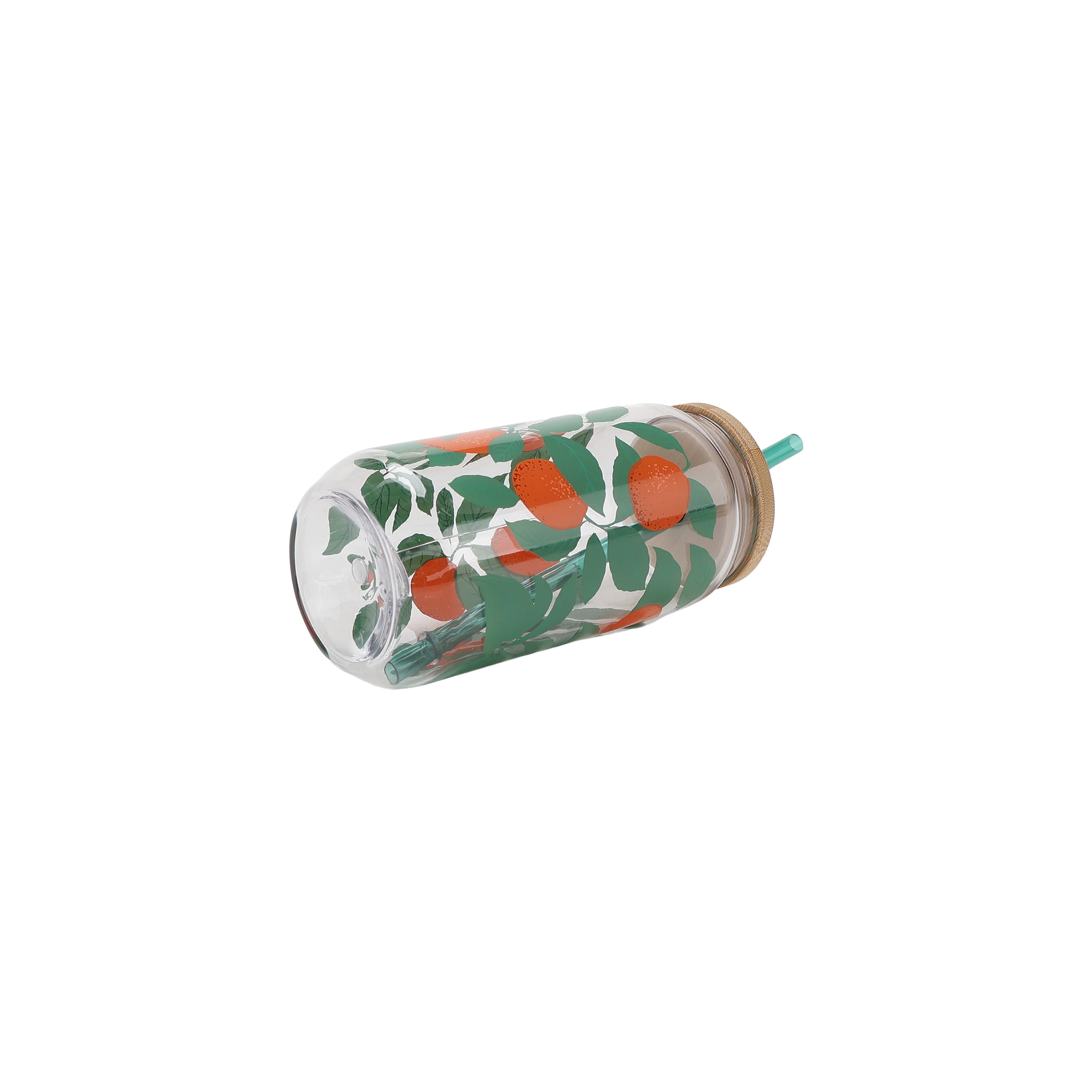 Mainstays by Becky G. & Alejandra 20-Ounce Acrylic Can Shape Tumbler, Orange & Green