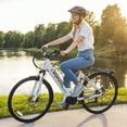thumbnail image 3 of Hyper Bicycles 36V 700C Electric E-Bike, Adult Ages 14+, 250W Mid-Drive Motor, Matte White, 3 of 16
