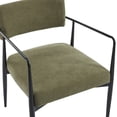 thumbnail image 4 of Christopher Knight Home Industrial Upholstered Armchair with Black Metal Frame, Olive Green, Set of 2, 4 of 8