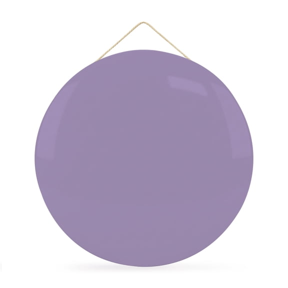 Welcome Sign for Front Door, Pure Lavender Purple Round Metal Wall Art Wreaths, Modern Solid Color Minimalist Art Outdoor Indoor Wall Hanging Sign for Porch Decor Housewarming Gifts 11.8 Inch