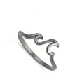 thumbnail image 4 of CHOOSE YOUR COLOR Ocean Triple Wave Sea Thumb Swirl Ring .925 Sterling Silver Band Jewelry Female Size 6, 4 of 4