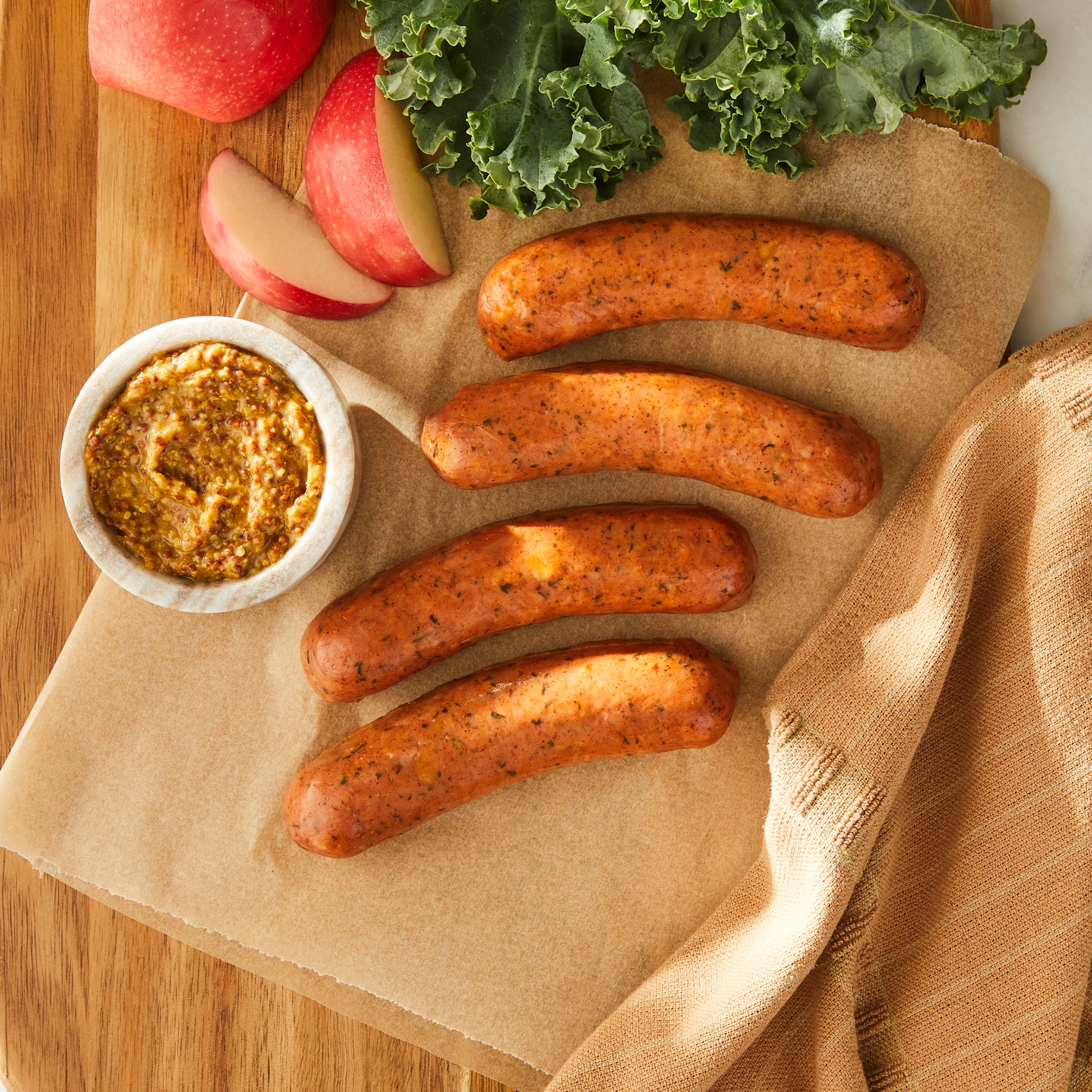 Marketside Fully Cooked, Gluten-Free Chicken Apple Sausage 12oz, 4 Count (Refrigerated)