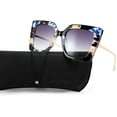 thumbnail image 4 of FEISEDY Oversized Square Pearl Inlay Arm Cat Eye Fashion Sunglasses for Women B2625, 4 of 7