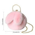 thumbnail image 3 of STPToys Crossbody Bag for Women,Cute Plush Bunny Bags Soft Rabbits Shoulder Bag for Ladies Purses and Handbags - Pink, 3 of 7