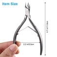 thumbnail image 6 of Cuticle Trimmer 3/4 Jaw Extremely Sharp Cuticle Nippers Scissors Stainless Steel Clippers Cutter Remover Pedicure Manicure Nail Tool, General X7, Space Gray, 6 of 6