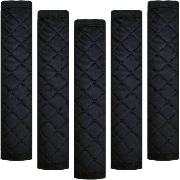 Car Seat Belt Cover Pad, 5 Pcs, Seatbelt Covers for Car Accessories, Soft Material, Car Seat Strap Pads, Black 10.63 inches, Applicable for All Vehicles, Shoulder Cushion (5-Balck)