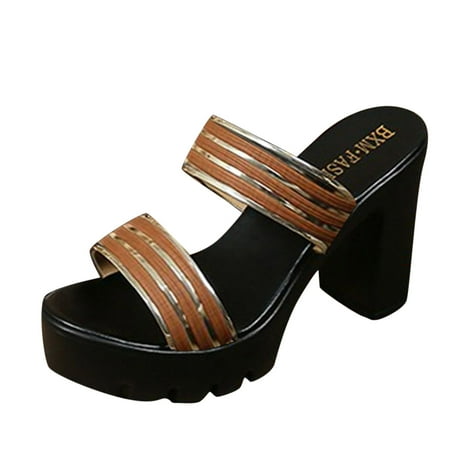 

Sandals Women Fashion Spring And Summer Women Sandals High Heels Heels Open Toe Platform Comfortable Casual Style
